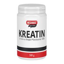 Abbildung: Kreatin Monohydrat 100% Megamax Pulver 500 g, Pulver PZN 07345848 