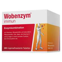 Abbildung: Wobenzym immun magensaftresistente Tabletten 240 St, Tabletten magensaftresistent PZN 07368648 