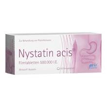 Abbildung: Nystatin acis Filmtabletten 50 St, Filmtabletten PZN 07371225 
