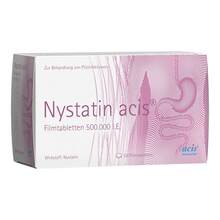 Abbildung: Nystatin acis Filmtabletten 100 St, Filmtabletten PZN 07371308 