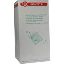 Abbildung: Nobatop S Kompressen 5x5 cm steril 50X2 St, Kompressen PZN 07386238 