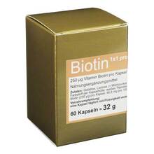 Abbildung: Biotin 1x1 pro Tag Kapseln 60 St, Kapseln PZN 07412510 