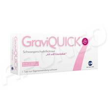 Abbildung: GRAVIQUICK Schwangerschafts-Frühtest 1 St, Test PZN 07418323 