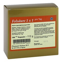 Abbildung: Folsäure 1X1 pro Tag Kapseln 180 St, Kapseln PZN 07507274 
