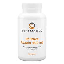 Abbildung: SHIITAKE EXTRAKT 500 mg Kapseln 100 St, Kapseln PZN 07518125 