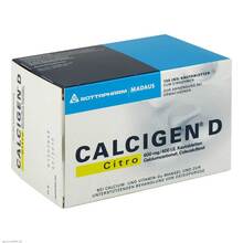 Abbildung: Calcigen D Citro 600 mg / 400 I.E. Kautabletten 120 St, Kautabletten PZN 07630508 