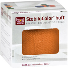 Abbildung: BORT StabiloColor haft Binde 6 cm orange 1 St, Bandage PZN 07672381 