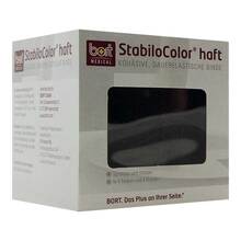 Abbildung: BORT StabiloColor haft Binde 4 cm schwarz 1 St, Bandage PZN 07672487 