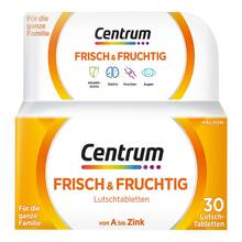 Abbildung: Centrum frisch & fruchtig Lutschtabletten 30 St, Lutschtabletten PZN 07687572 