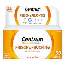 Abbildung: Centrum frisch & fruchtig Lutschtabletten 60 St, Lutschtabletten PZN 07687589 
