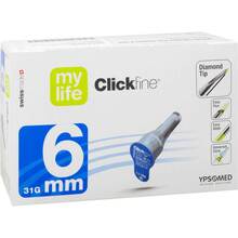 Abbildung: MYLIFE Clickfine Pen-Nadeln 31 G 6 mm 100 St, Kanüle PZN 07695850 