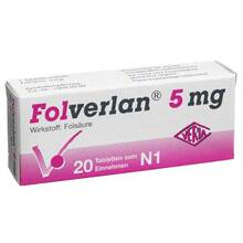 Abbildung: Folverlan 5 mg Tabletten 20 St, Tabletten PZN 07712844 