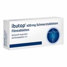 Abbildung: Ibutop 400 mg Schmerztabletten Filmtabletten 20 St, Filmtabletten PZN 07761914 