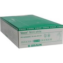 Abbildung: VASCO Nitril white Untersuchungshandschuhe M 100 St, Handschuhe PZN 07789344 