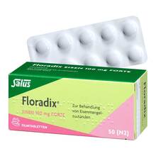 Abbildung: Floradix Eisen 100 mg forte Filmtabletten 50 St, Filmtabletten PZN 07798308 