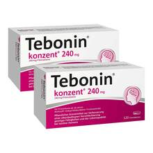 Abbildung: Tebonin konzent 240 mg Filmtabletten 2x120 St, Filmtabletten PZN 08032367 