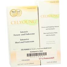 Abbildung: Celyoung Intensiv Fersen Fußcreme + Balsam 2x100ml 1 St, Kombipackung PZN 08403660 