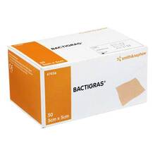 Abbildung: Bactigras antiseptische Paraffingaze 5x5 cm 50 St, Wundgaze PZN 08407362 