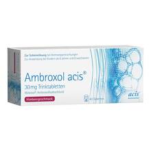 Abbildung: Ambroxol acis 30 mg Trinktabletten 40 St, Tablette zur Herstellung einer Lösung zum Einnehmen PZN 08535456 