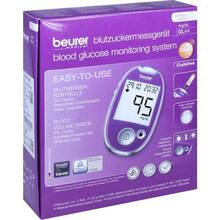 Abbildung: Beurer GL44 Blutzuckermessgerät mg / dl lila 1 St PZN 08600001 