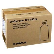 Abbildung: Isotone Kochsalz-Lösung 0,9% Braun Ecoflac Plus 10X250 ml, Infusionslösung PZN 08609249 