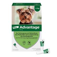 Abbildung: Advantage 40 Lösung für Hunde bis 4 kg 4 St, Lösung PZN 08613305 