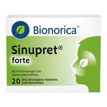 Abbildung: Sinupret forte überzogene Tabletten 20 St, Überzogene Tabletten PZN 08625567 