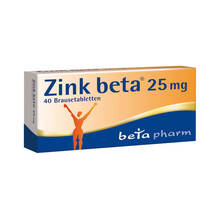 Abbildung: Zink Beta 25 Brausetabletten 40 St, Brausetabletten PZN 08690613 