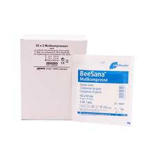 Abbildung: Mullkompressen 10x10 cm steril 8fach 25X2 St, Kompressen PZN 08699028 