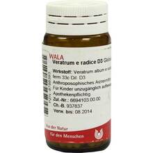 Abbildung: VERATRUM E radice D 3 Globuli 20 g, Globuli PZN 08788393 