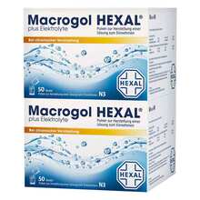 Abbildung: Macrogol Hexal plus Elektrolyte Pulver zur H.e.L.z.E. 100 St, Pulver zur Herstellung einer Lösung zum Einnehmen PZN 08875442 