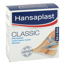 Abbildung: HANSAPLAST Classic Pflaster 4 cmx5 m 1 St, Pflaster PZN 08882850 
