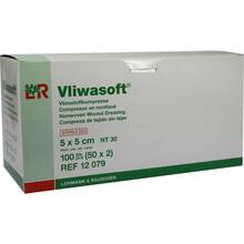 Abbildung: VLIWASOFT Vlieskompressen steril 5x5 cm 6l. 50X2 St, Kompressen PZN 08900878 