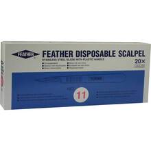 Abbildung: Skalpell Einmal Figur 11 Feather 20 St PZN 08902305 