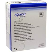 Abbildung: AQUACEL Foam nicht adhäsiv 5x5 cm Verband 10 St, Verband PZN 08999782 