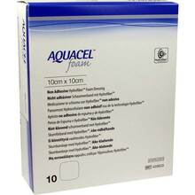 Abbildung: AQUACEL Foam nicht adhäsiv 10x10 cm Verband 10 St, Verband PZN 08999799 