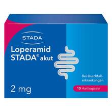 Abbildung: Loperamid Stada akut 2 mg Hartkapseln 10 St, Hartkapseln PZN 08999960 