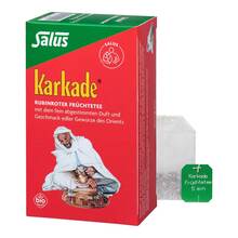 Abbildung: Karkade Früchtetee mit natürlich.Aroma Bio Salus Fbt 15 St, Filterbeutel PZN 09002331 