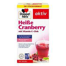 Abbildung: Doppelherz heiße Cranberry mit Vitamin C + Zink Granulat 10 St, Granulat PZN 09077547 