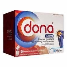 Abbildung: Dona 1500 mg Pulver zur Her.e.Lösung zum Einnehmen Beutel 30 St, Pulver zur Herstellung einer Lösung zum Einnehmen PZN 09082531 