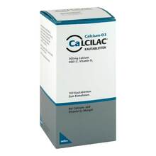 Abbildung: Calcilac Kautabletten 500 mg / 400 I.E. 180 St, Kautabletten PZN 09091079 