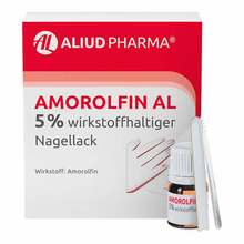 Abbildung: Amorolfin AL 5% wirkstoffhaltiger Nagellack 5 ml, Wirkstoffhaltiger Nagellack PZN 09091234 