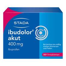 Abbildung: Ibudolor akut 400 mg Filmtabletten 50 St, Filmtabletten PZN 09091263 