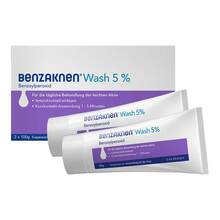 Abbildung: Benzaknen Wash 5% Suspension 2X100 g, Suspension PZN 09206298 