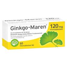 Abbildung: Ginkgo-Maren 120 mg Filmtabletten 60 St, Filmtabletten PZN 09206654 