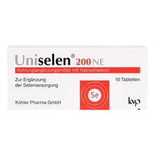 Abbildung: Uniselen 200 NE Tabletten 10 St, Tabletten PZN 09213217 