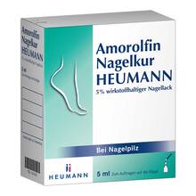 Abbildung: Amorolfin Nagelkur Heumann 5% wst.halt.Nagellack 5 ml, Wirkstoffhaltiger Nagellack PZN 09296203 