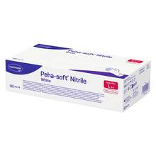 Abbildung: Peha-Soft nitrile white Untersuchungshandschuhe unsteril pf L 100 St, Handschuhe PZN 09339042 