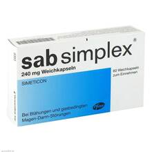 Abbildung: Sab simplex 240 mg Weichkapseln 60 St, Weichkapseln PZN 09422576 