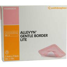 Abbildung: Allevyn Gentle Border Lite 7,5x7,5 cm Schaumverband  10 St, Verband PZN 09431210 